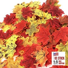  200 Pcs Fall Artificial Maple Leaves for Thanksgiving,Weddings 