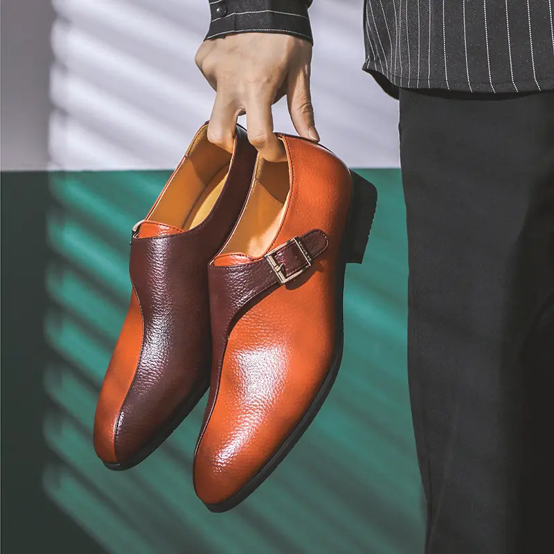SAOLA Scarpe da sera 38 46 uomo fibbia abito formale business colorblock giunture sera festa