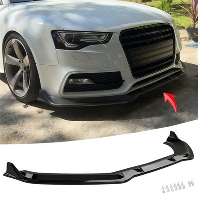 Fit For AUDI A5 B8.5 S5 B8 B8.5 Front Bumper Splitter Lip Gloss Black 2013-2017