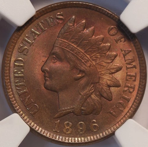 1896 Indian Cent, NGC MS64BN, Very Choice Uncirculated, Sharp Strike, Lustrous!
