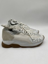 Men  s Versace Cross Chainer sneakers in white with a gum sole Size 41