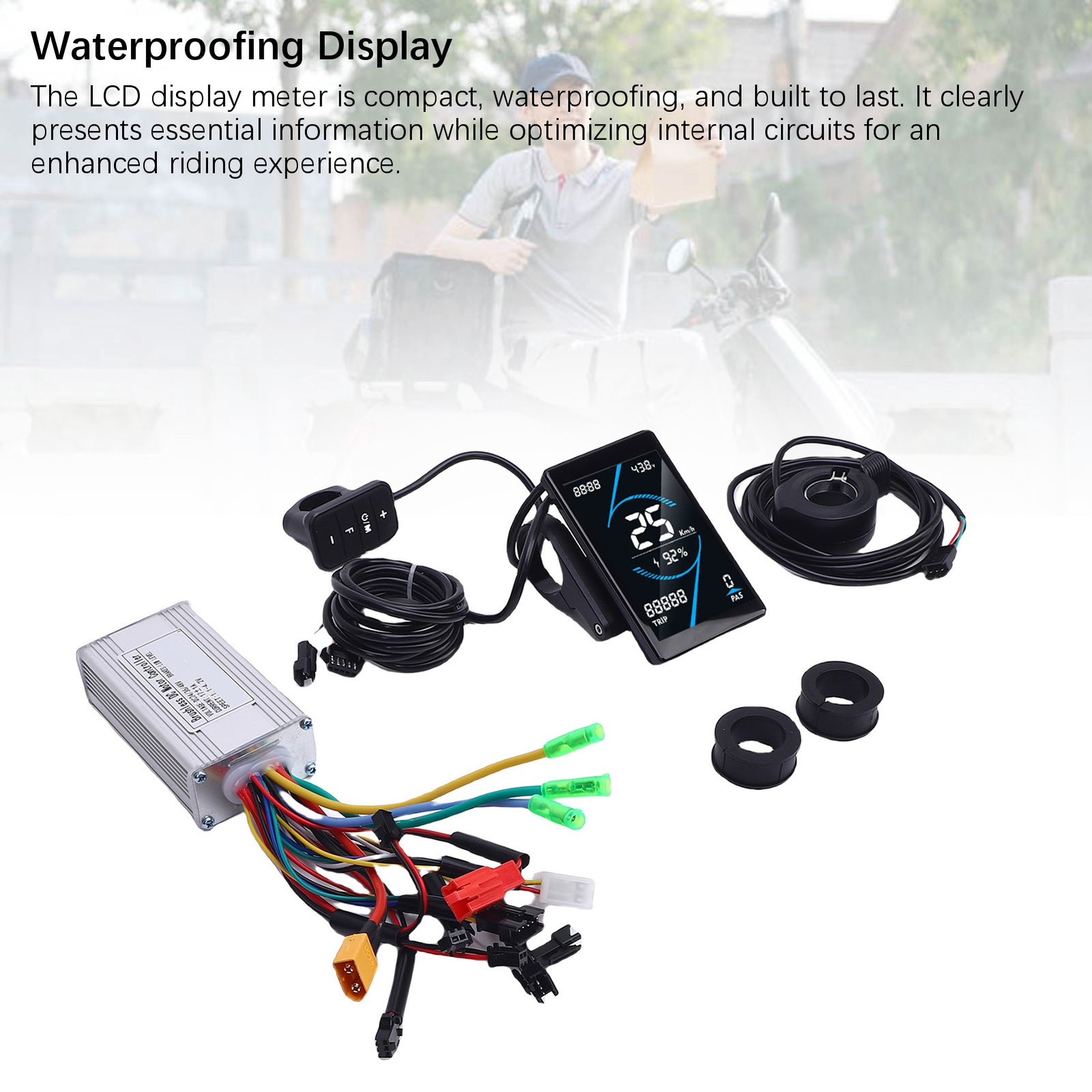 Electric Bike Controller Kit 17A Sine Wave Brushless Motor Controller T5S LCD Di