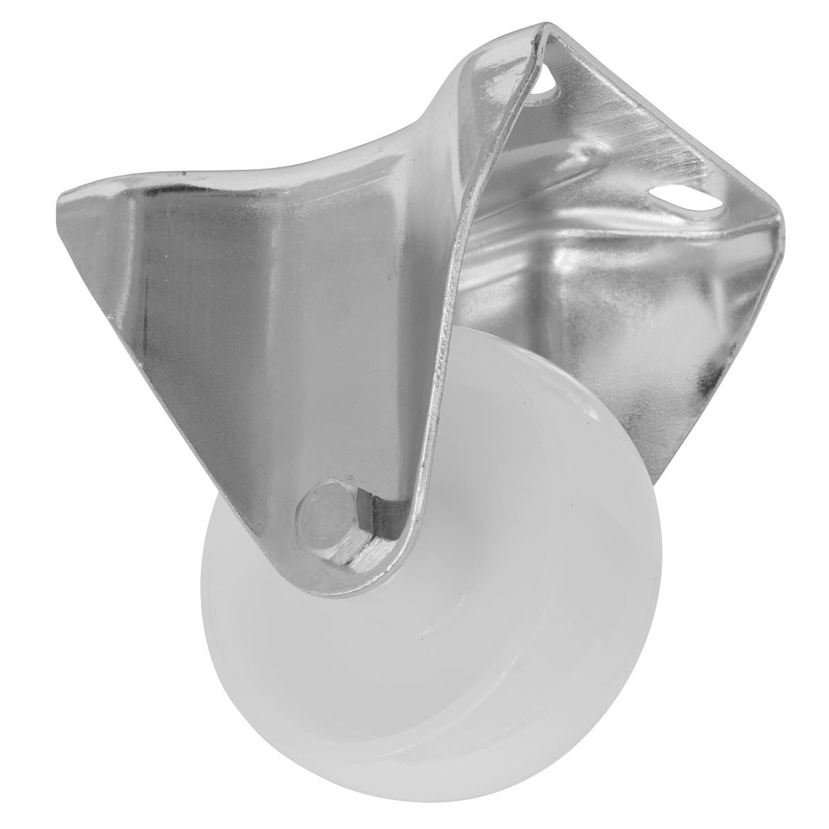 Sealey Heavy-Duty Nylon Castor Wheel Fixed Plate �80mm - Trade SCW480FPEM