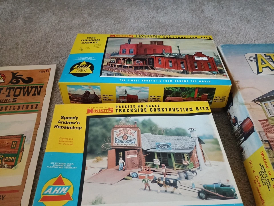 Juego de construcción vintage Atlas Ahm Tyco grande grande lote de 7 usado en muy buen estado Foto 3 de 4
