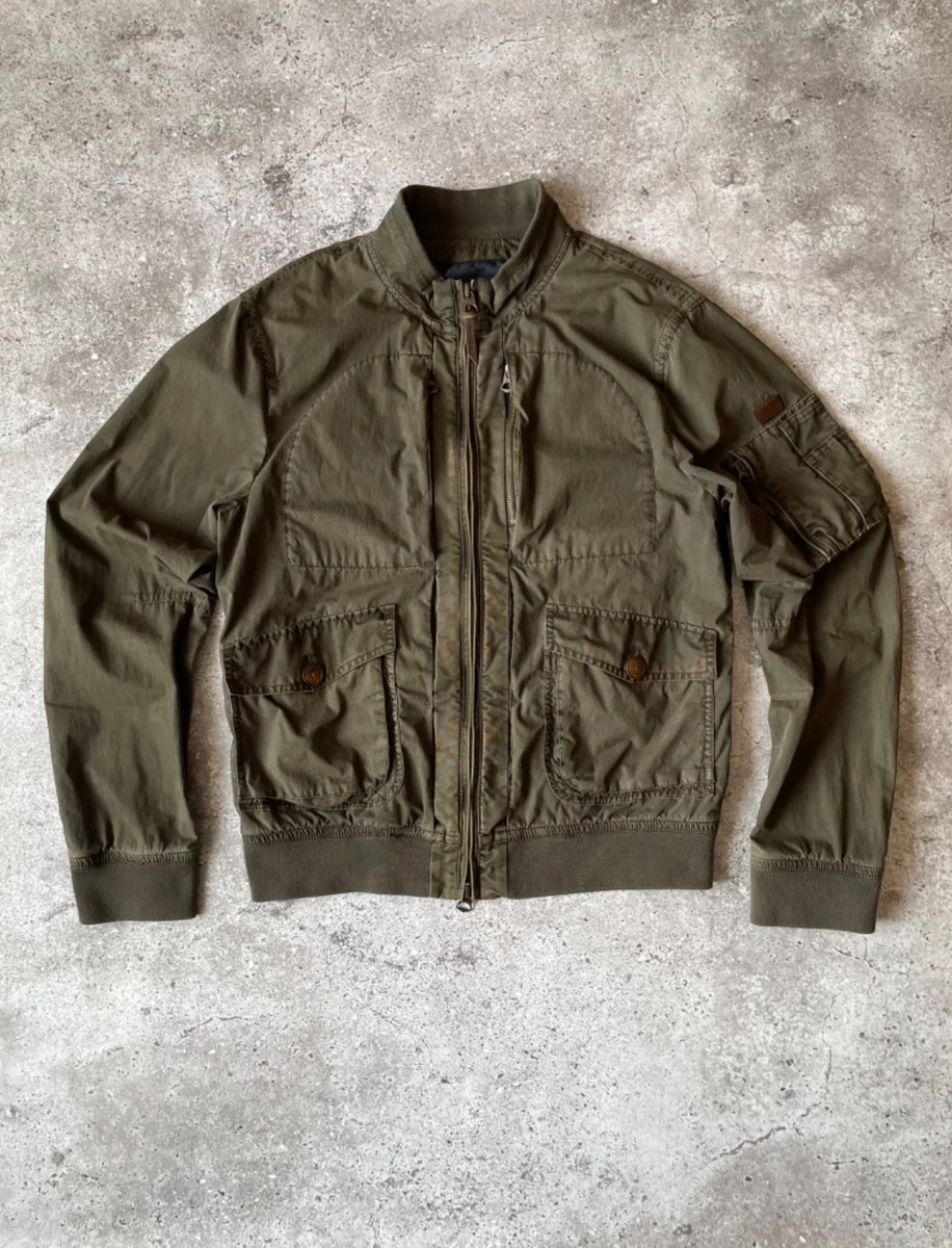 ジャケット・アウター 90s ARMANI JEANS Military Design Blouson Armani Jeans, 1990s Treated Cotton Military Bomber Jacket with