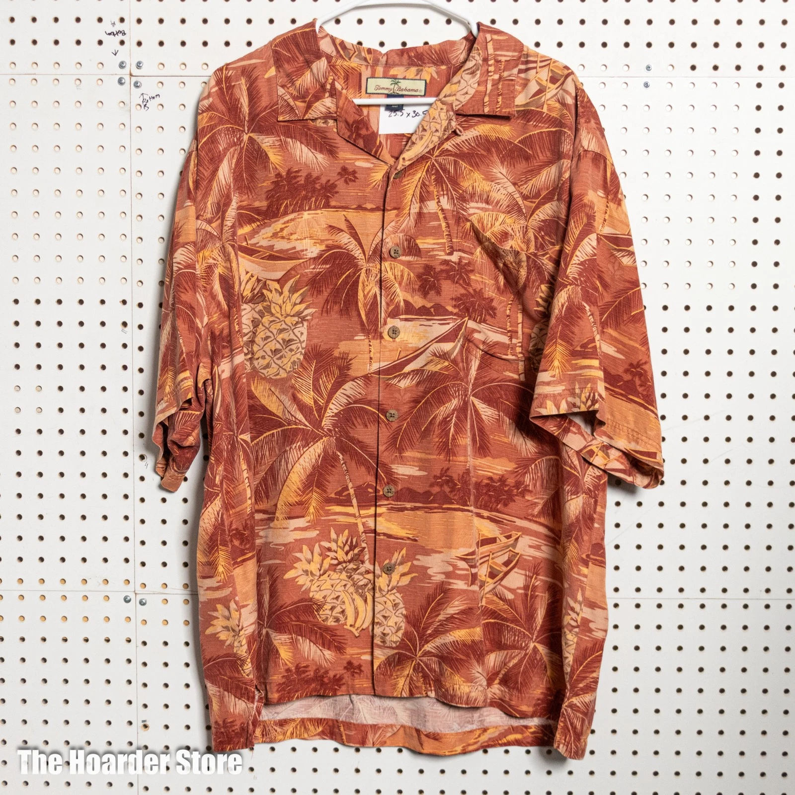 Tommy Bahama Hawaiian Button Down Shirt XL 100% Silk