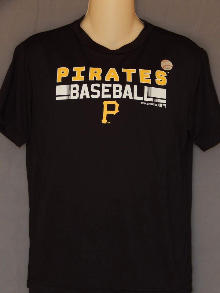 Camiseta para niños Pittsburgh Pirates niños talla XS/5 M 8 negra Let's go BUCS béisbol Foto 4 de 4
