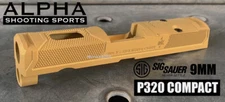 ALPHA SLIDE Stripped 9mm GOLD for SIG SAUER P320 Compact