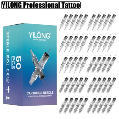 YILONG 20-50Pcs Mixed Professional Sterile Tattoo Needle Cartridges Size RL RS RM M1