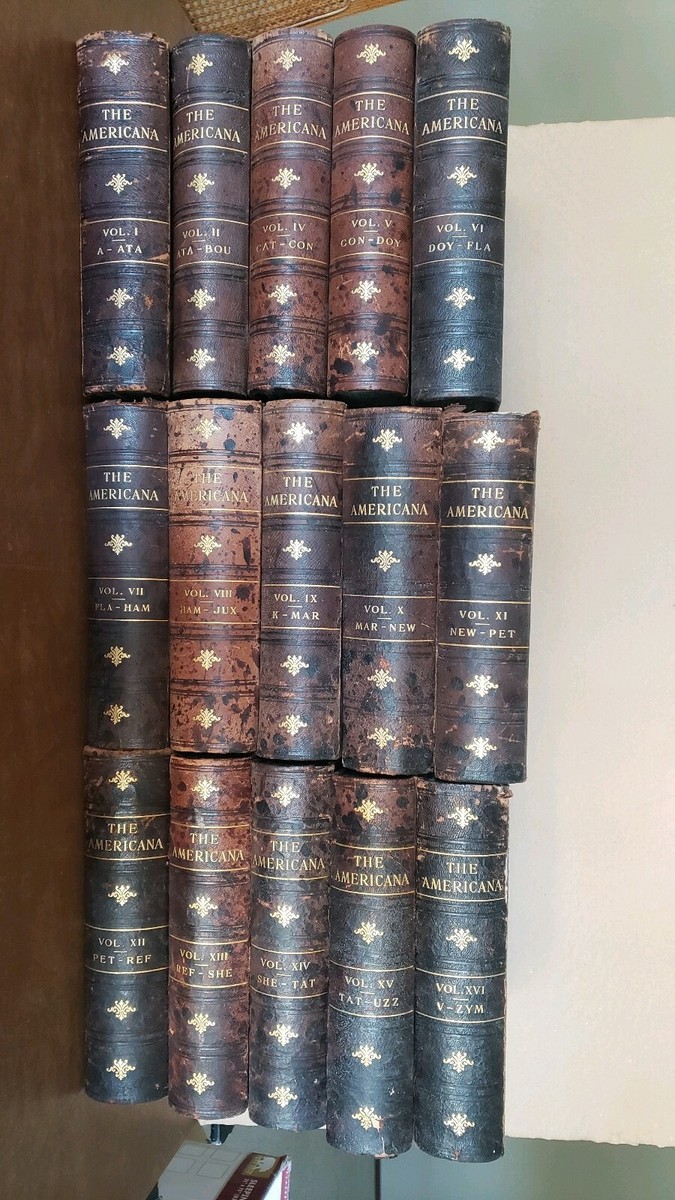 ENCYCLOPEDIA AMERICANA! (American Britannica) Circa 1900s. 15 Vol