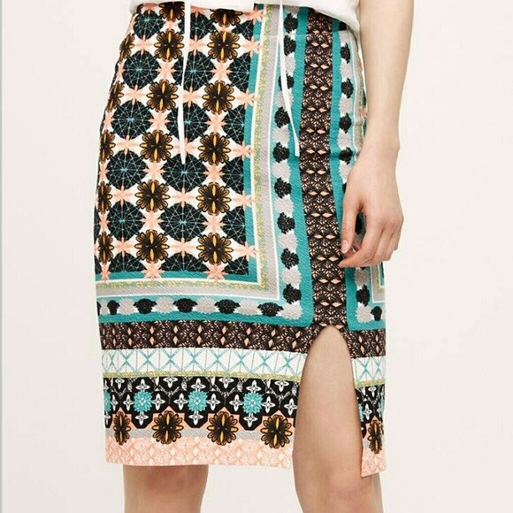 Anthropologie Maeve Tearoom Pencil Skirt Size Small ~