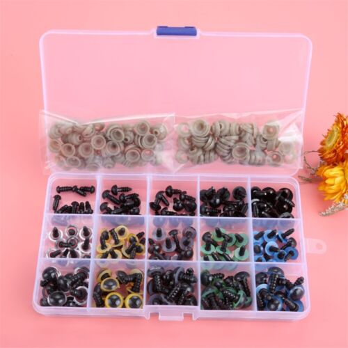 150Pcs 6mm-12mm Animal Safety Eyes Handmade Doll Puppet Plastic Eyes Multicolor - Picture 1 of 12