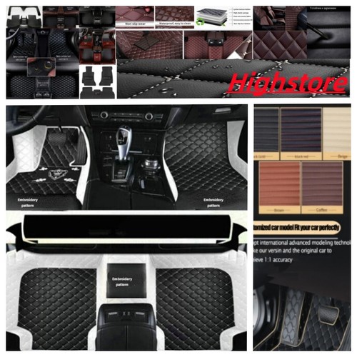 Custom For Hyundai All Models Sedan Car Floor Mats Waterproof Luxury Carpets New - Foto 2 di 34