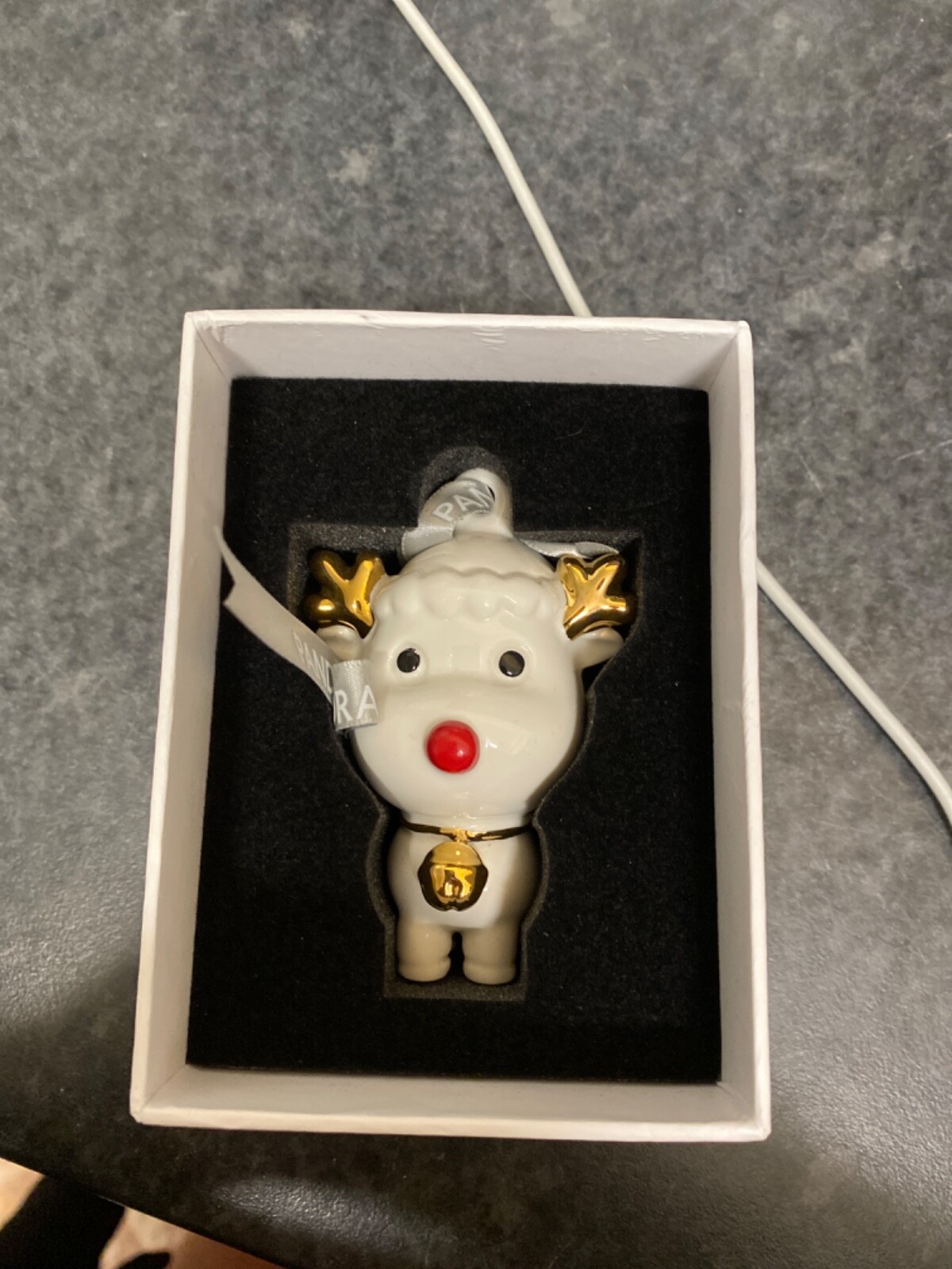 PANDORA Limited Edition Porcelain Christmas Tree Reindeer Ornament 2022