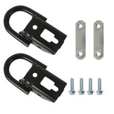 Labwork Tow Hooks Front Heavy Duty For Ford F-150 2009-2021 Black Steel Lhrh