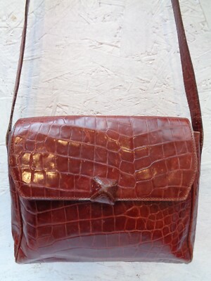 ** ANDREA MABIANI ** Handtasche Echt Kroko Vintage Bag
