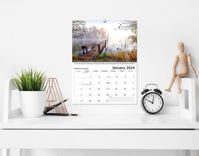 2024 Spiral-bound Wall Calendar (The Great Outdoors) - 12 Months Desktop |  eBay