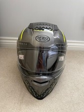 Premier Vyrus EM Y17 Black Neon Yellow Full Face Motorcycle Crash Helmet