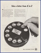 Vintage 1946 BELL TELEPHONE SYSTEM AT&T Phone Ephemera Print Ad