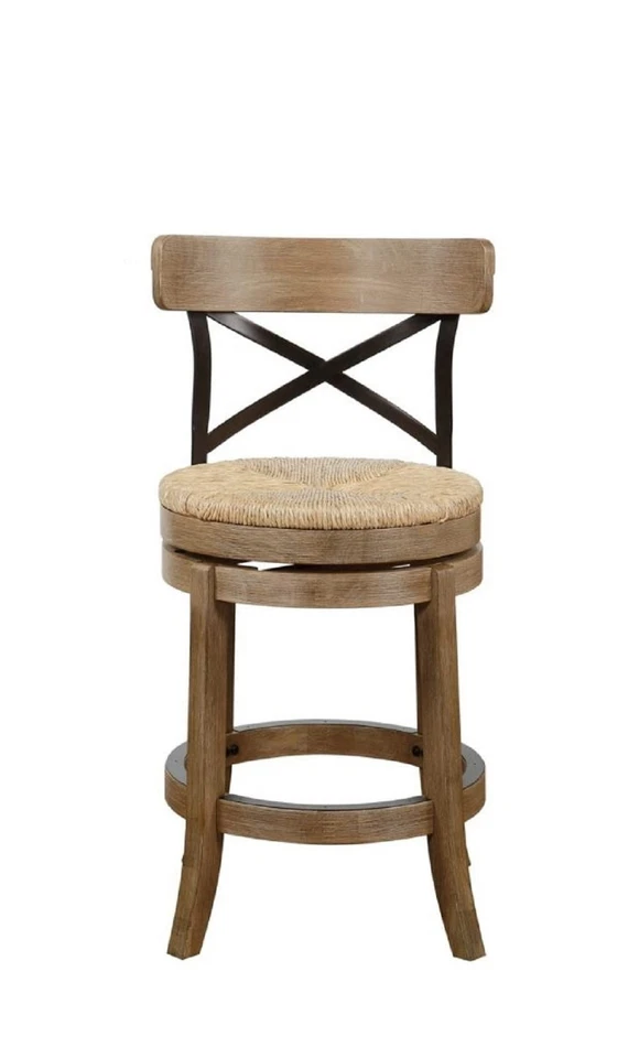 Boraam Myrtle Counter Height Stool, 24-Inch, Wheat Wire-Brush - Image 4 of 4
