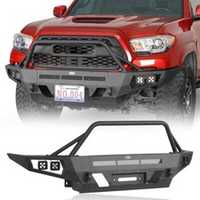 Fit 16-23 Toyota Tacoma 3rd Gen Bull Bar Front Bumper W Winch Plate Skid Plate Fit 16-23 Toyota Tacoma 3rd Gen Bull Bar Front Bumper W Winch Plate Skid Plate