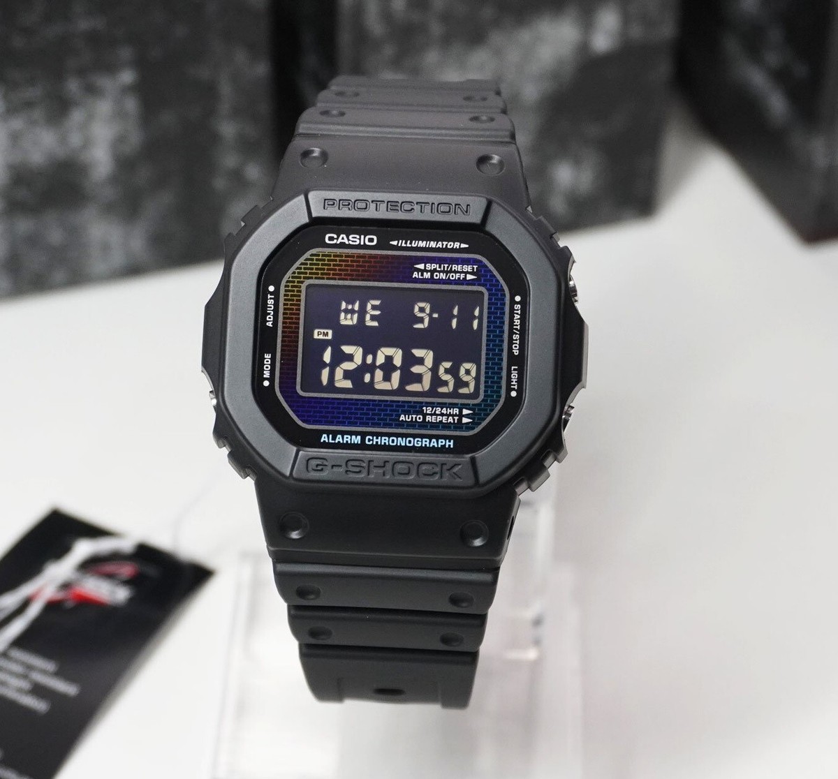 Casio G-Shock DW5600RW-1 Rainbow Brick Digital Wall Clock