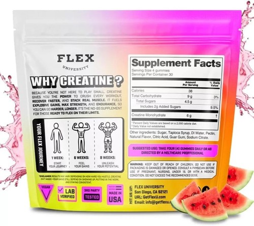 120 Count Creatine Gummies Support Muscle Growth, Energy & Post-Workout Recovery - Picture 10 of 14