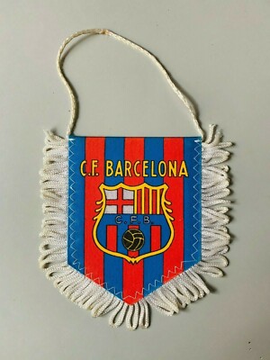 Football Brazil Fanion Vintage Du FC Barcelone - Banderin