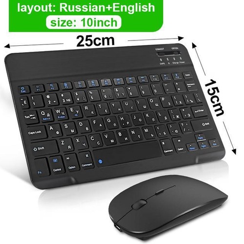 Mini Bluetooth Keyboard Wireless Keyboard Rechargeable for Phone Tablet Russian - Picture 17 of 23
