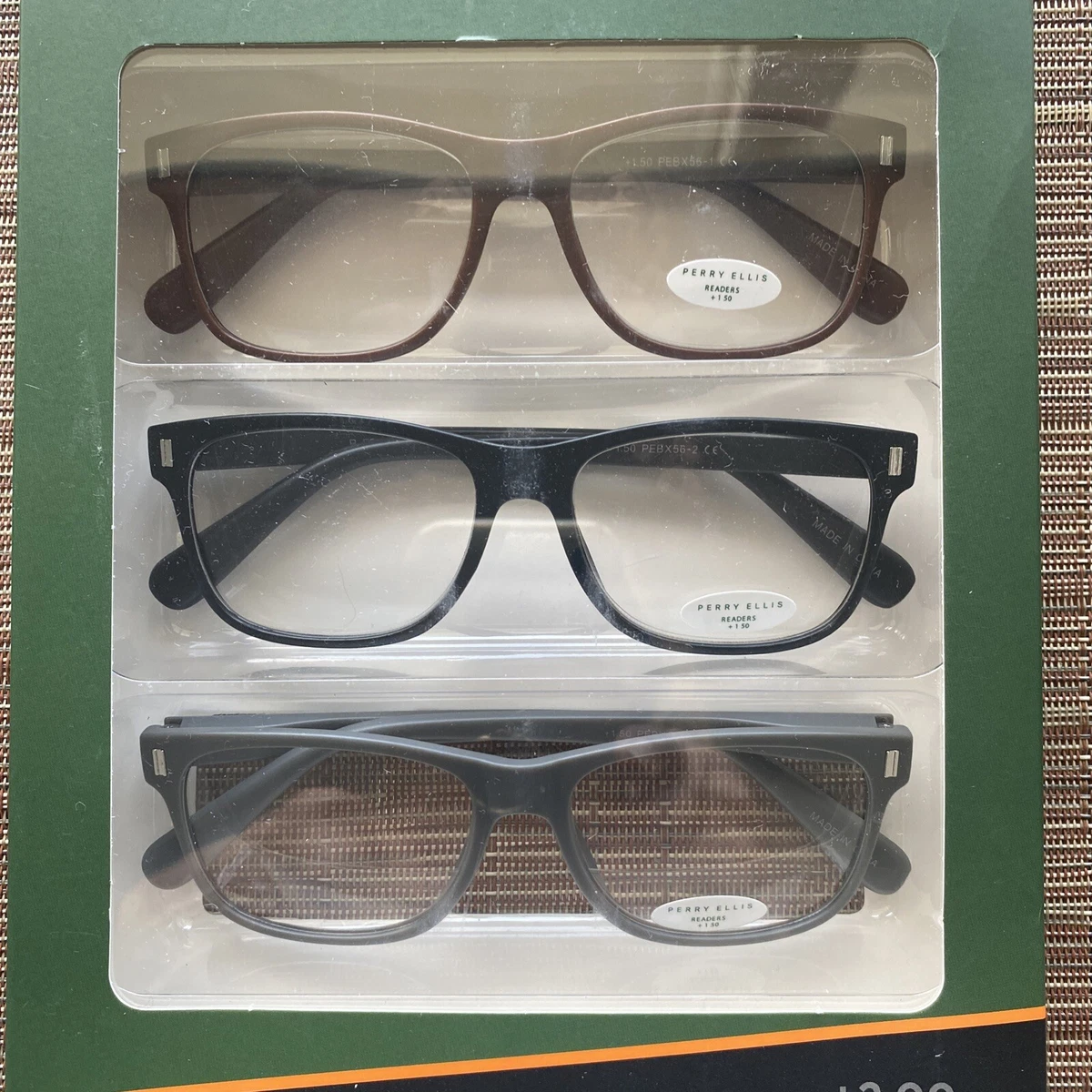 Perry ellis reading store glasses 3 pack