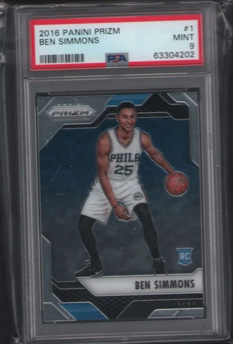 2016-17 Prizm Ben Simmons Rookie/RC PSA 9 Sixers #1 