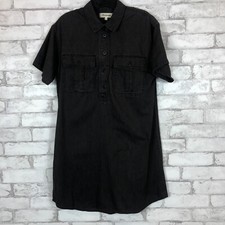 MADEWELL Women's Denim Popover Shirtdress Lunar Wash SMALL NF943