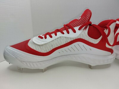 Adidas Red Black White Icon Bounce Baseball Cleats Size 16 Mens Size 16 Adidas Baseball Cleats Icon Bounce Shoes Metal  main image 3