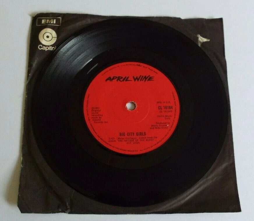 April Wine Just Between You And Me 7” Single A1U B1U Pressing Capitol Sleeve EX - Image 3 of 3