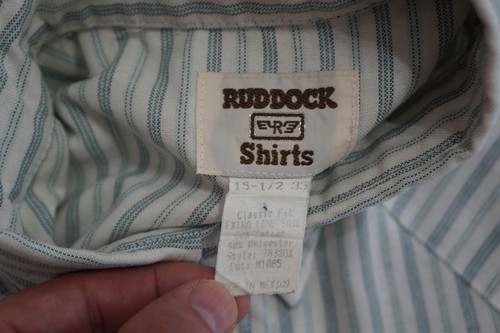 Vintage Ruddock Extra Long Tail Western Shirt Mens 15.5x33 Striped Long Sleeve - Picture 6 of 22