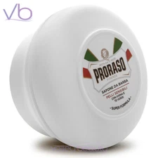 PRORASO Sapone Da Barba White Shaving Soap In A Bowl with Green Tea | NEW