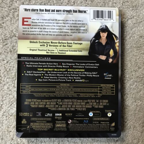 Salt (Blu-ray, 2010, Deluxe Unrated Edition Steelbook) - Picture 2 of 4