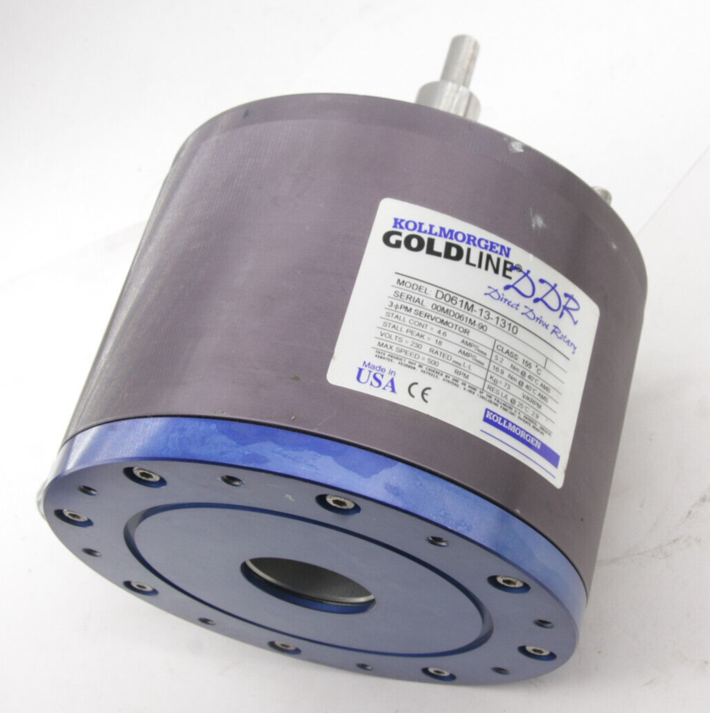 Kollmorgen GoldLine Direct Driver Rotary Servo Motor 500RPM DDR