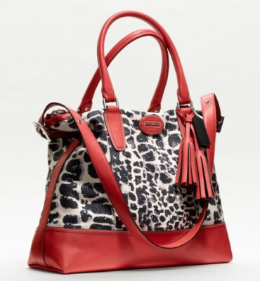 NWT COACH 19988 Rory Ocelot Cheetah Shoulder Crossbody Tote