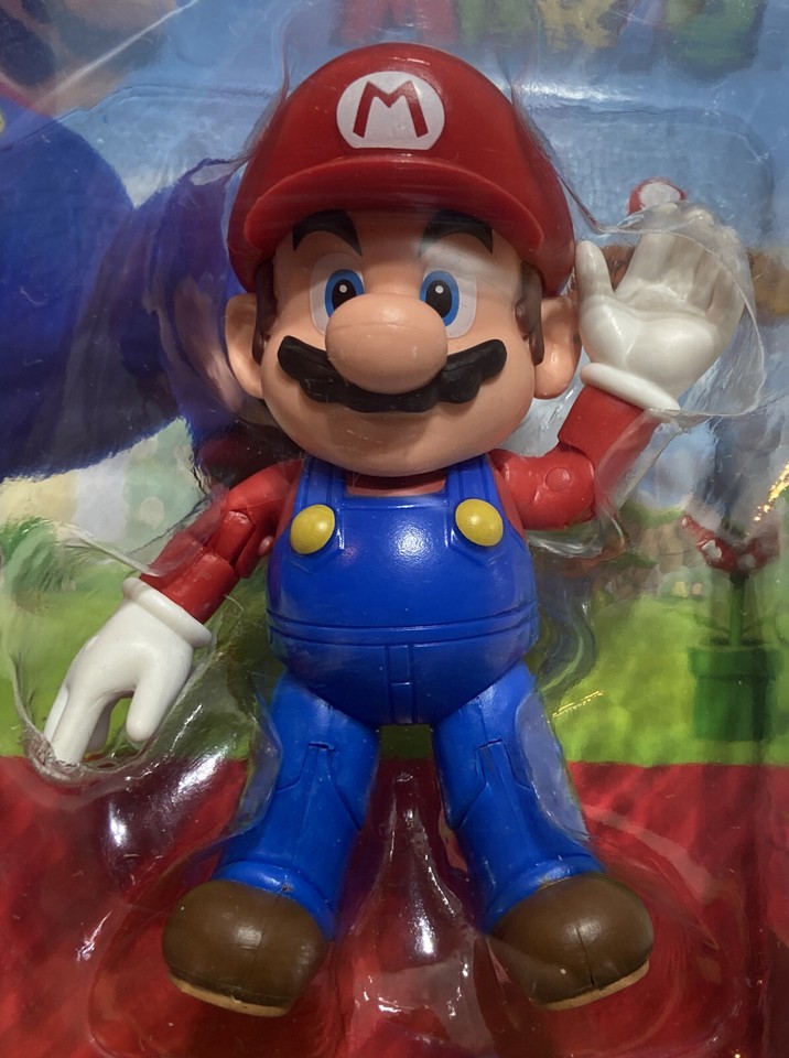 NEW Jakks Pacific World of Nintendo 4" Mario MARIO w/SUPER MUSHROOM