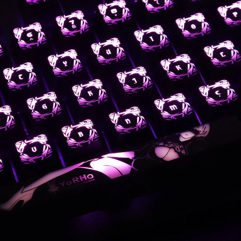 Games NieR:Automata Keycap Set Backlit Keycaps f/Mechanical Keyboard Customized - Image 3 of 4