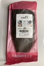 Natural Straight Messy Bun Hair Piece Scrunchie Hair Fake Ponytail, Ash Brown