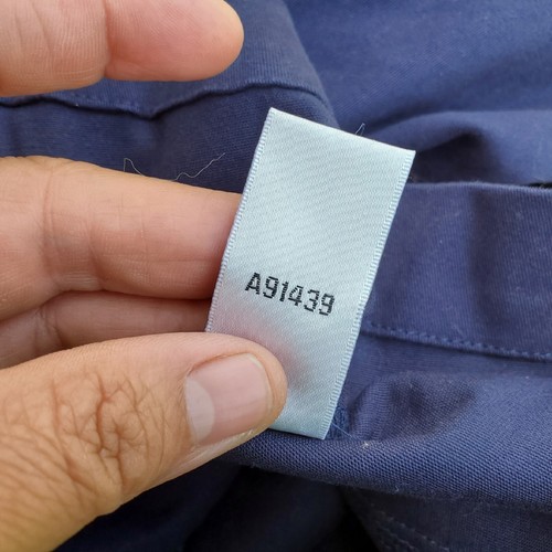 QUACKER FACTORY SHIRT JACKET WITH EMBROID ANCHOR CRYSTAL BUTTONS NAVY SIZE LARGE - Picture 8 of 9