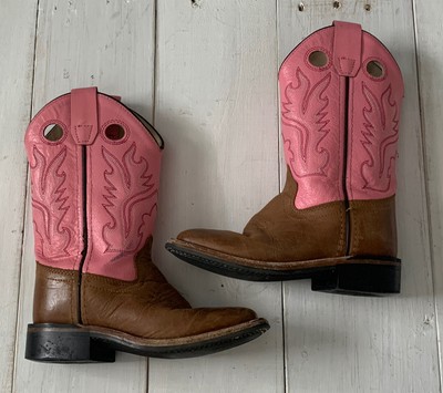 Old West leather cowboy boots Tan 