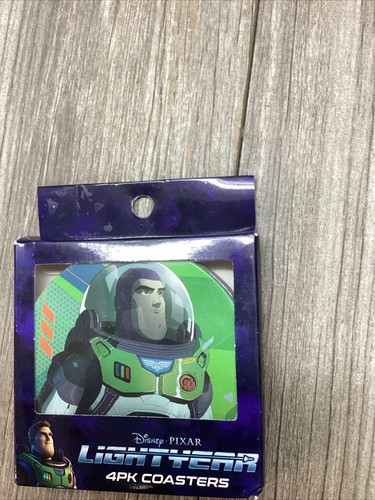 Disney Pixar Buzz Lightyear Coasters 4Pk Kids, Disneyana ,Kitchen, Gift 🔥NEW - Picture 11 of 12