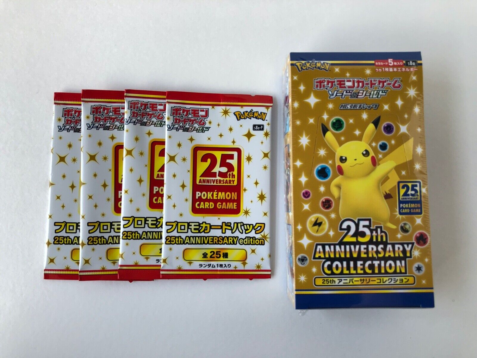 Pokemon Card 25th Anniversary Collection Japanese Booster Box & Promo 4 Pack TCG