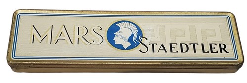 Vintage JS Staedtler Mars Pencils 2886 Lumograph 12 Pencils in Original Tin