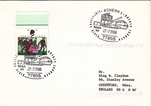 (07668) Germany Cover Trains Achern 1996