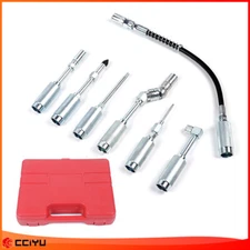 7PC Grease Gun / Lube Accessory Kit & Adaptor Nozzle Set In Storage Case