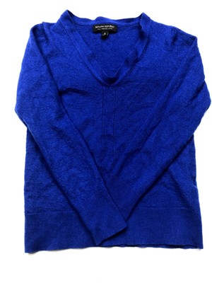 Banana Republic Merino Wool Sweater V neck Women's size small Blue | eBay